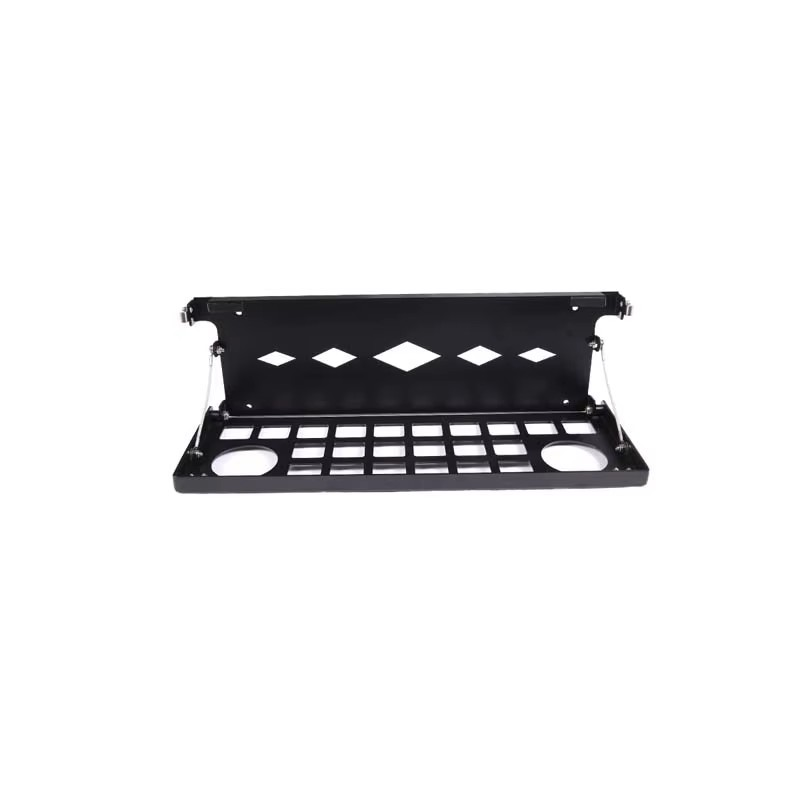 Toyota FJ Cruiser 2007–2021 Folding Co-Pilot Storage Rack – Multifunctional Cup & Food Tray, Aluminum Interior Accessory