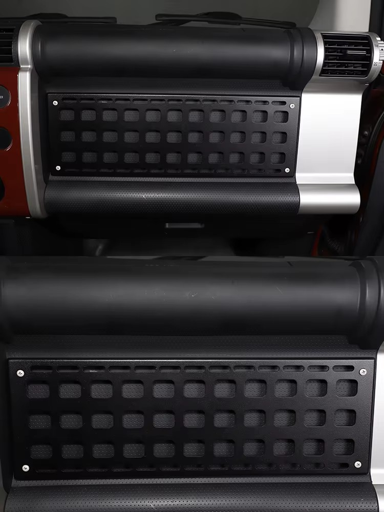 Toyota FJ Cruiser 2007–2021 Folding Co-Pilot Storage Rack – Multifunctional Cup & Food Tray, Aluminum Interior Accessory