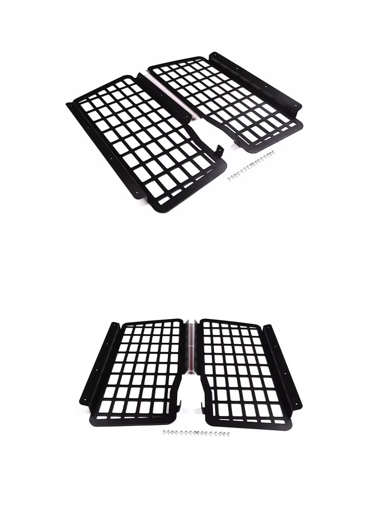 2003-2009 Hummer H2 Rear Trunk Side Window MOLLE Panel Organizer - Aluminum Alloy, Black