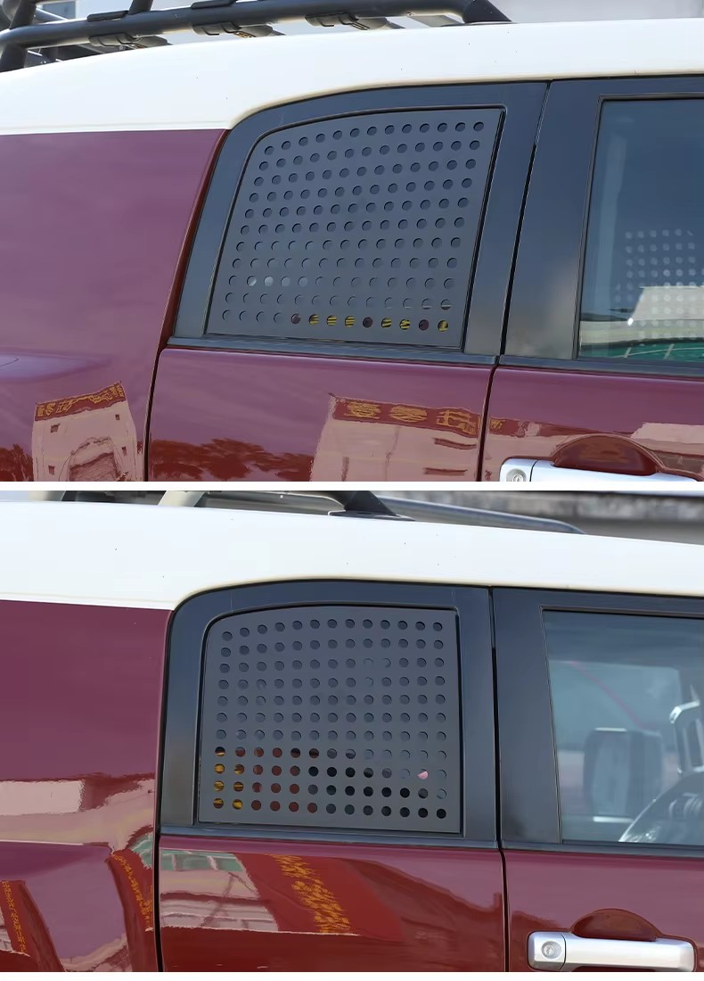 Toyota FJ Cruiser Aluminum Alloy Rear Exterior Window Guard Plate - 2 Styles
