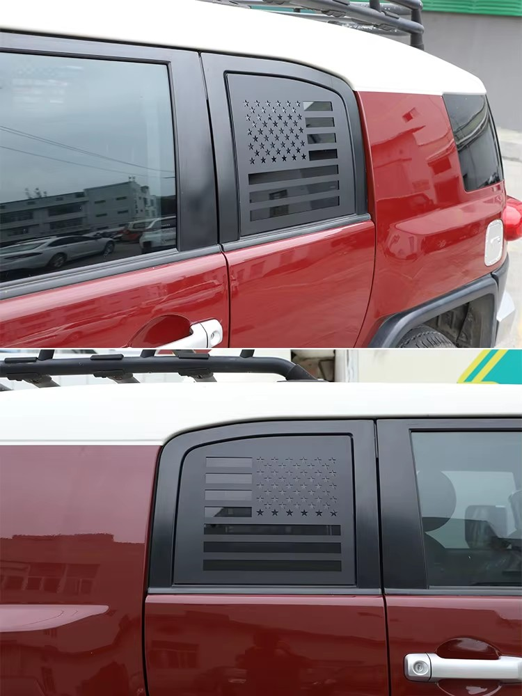 Toyota FJ Cruiser Aluminum Alloy Rear Exterior Window Guard Plate - 2 Styles