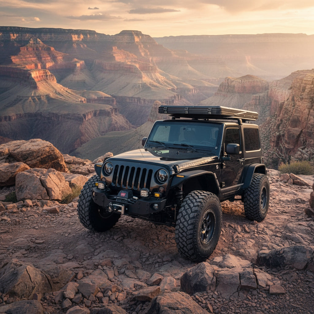 2007-2018 Jeep Wrangler JK JKU Aluminum Roof Rack Cargo Basket