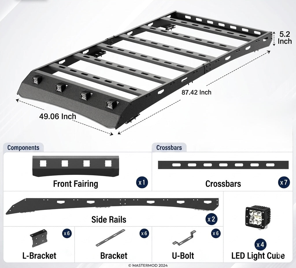 2006-2014 Toyota FJ Cruiser Full Roof Rack Cargo Carrier