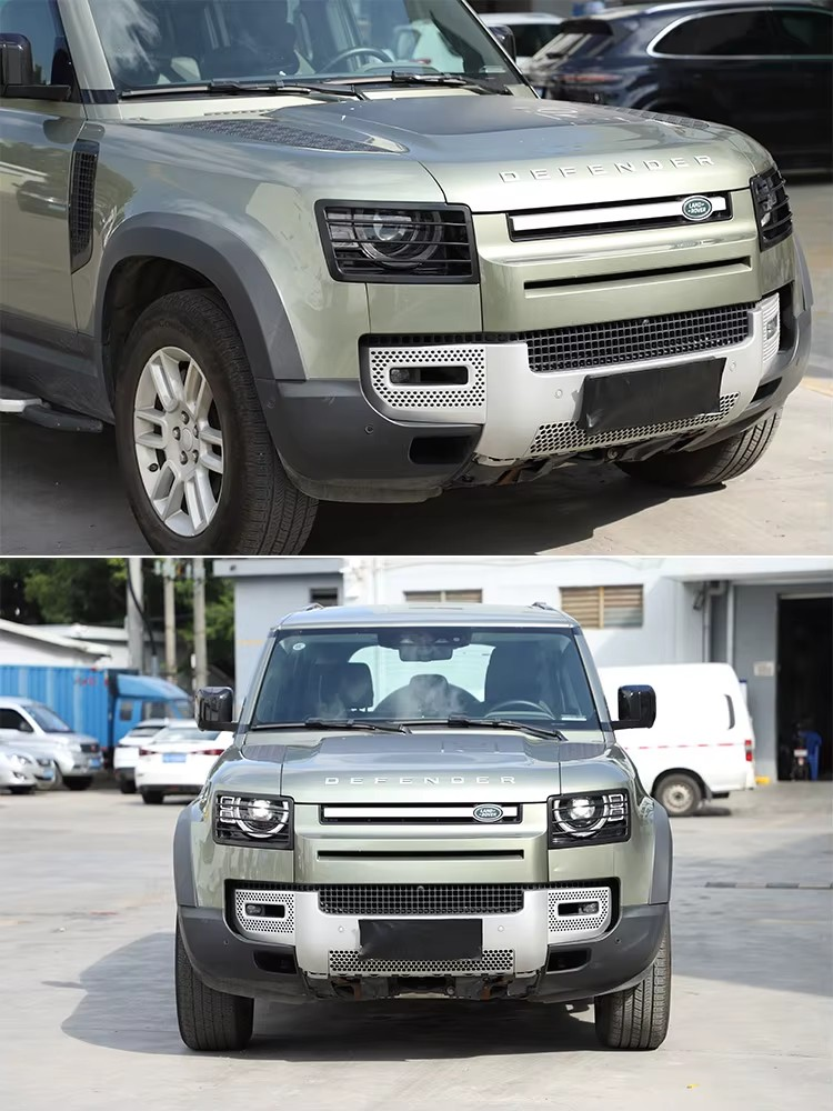 2020–2025 Land Rover Defender 110 2020–2024 Headlight Guard | Stainless Steel Lampshade Protection Net