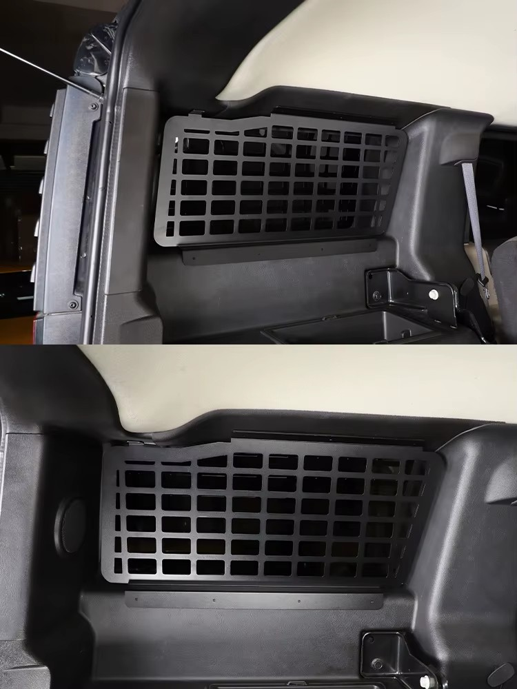 2003-2009 Hummer H2 Rear Trunk Side Window MOLLE Panel Organizer - Aluminum Alloy, Black