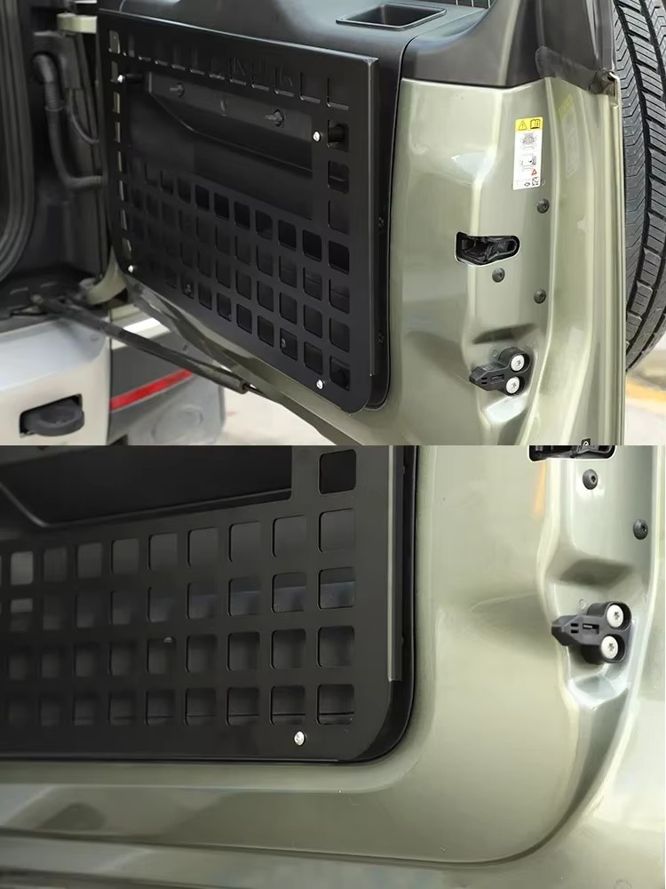 2004-2024 Land Rover Defender 90/110/130 2004–2024 Aluminum Tailgate Luggage Support & MOLLE Storage Panel