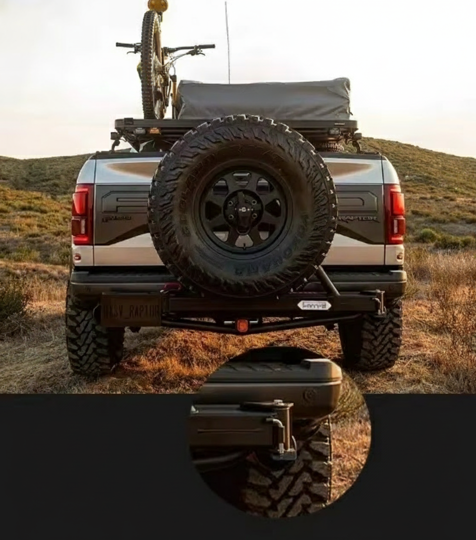 Heavy-Duty Hitch-Mounted Spare Tire Carrier — Single & Dual Wheel Options