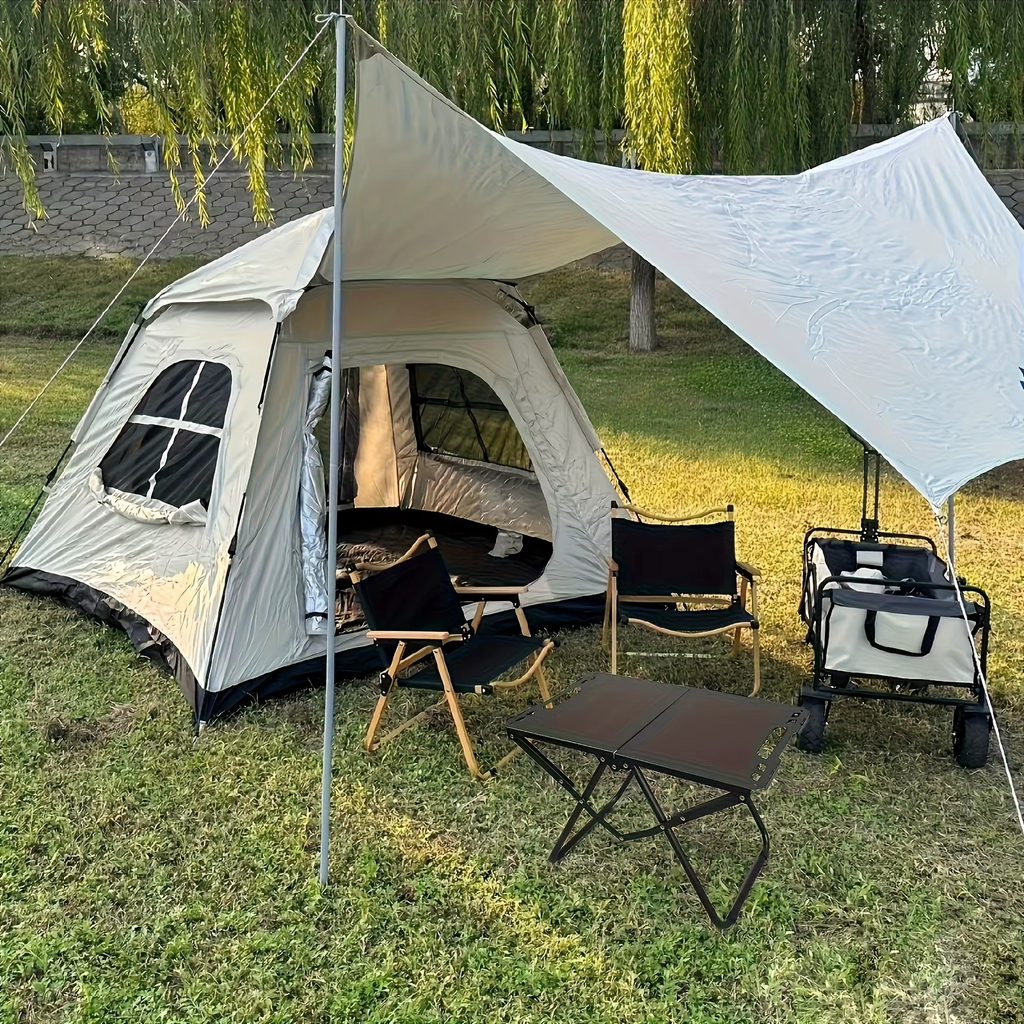Foldable Carbon Steel Camping Table – Portable Outdoor Picnic, BBQ & Hiking Table