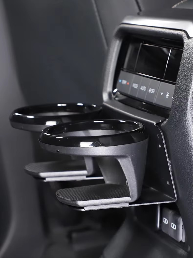 2024+ Toyota Land Cruiser Prado 250 LC250 Rear Seat Armrest Cup Holder – Interior Accessory, Black
