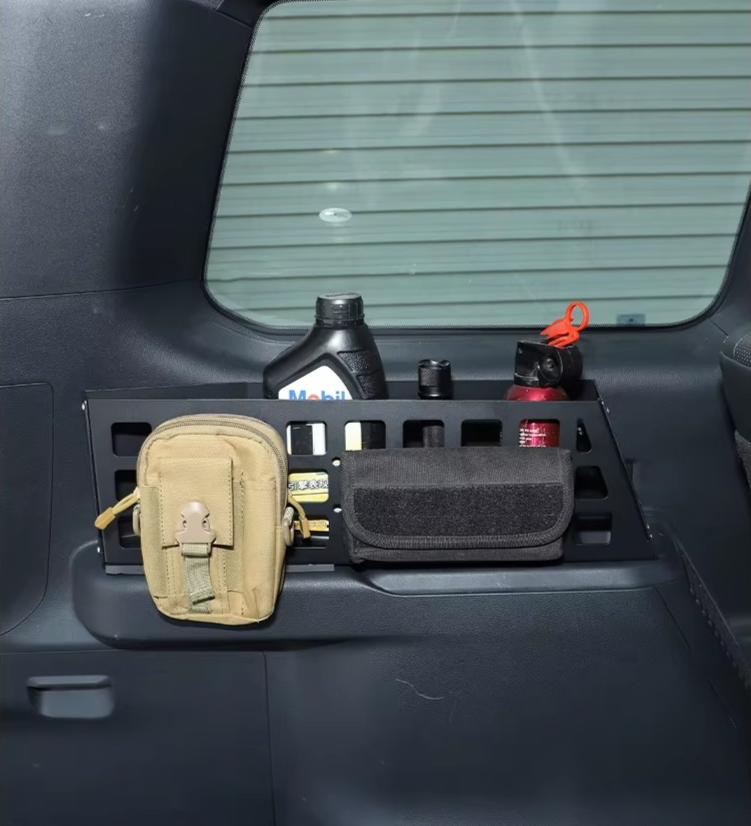 2024+ Toyota Land Cruiser 250 LC250 Trunk Side MOLLE Storage Box – Aluminum Alloy Multifunctional Organizer Basket, Black