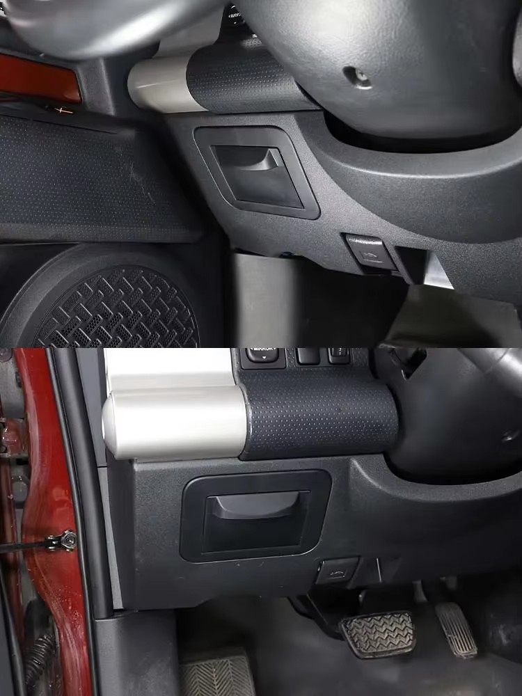 Toyota FJ Cruiser Dashboard Hidden Fuse Storage Box – ABS Black Interior Organizer Trim