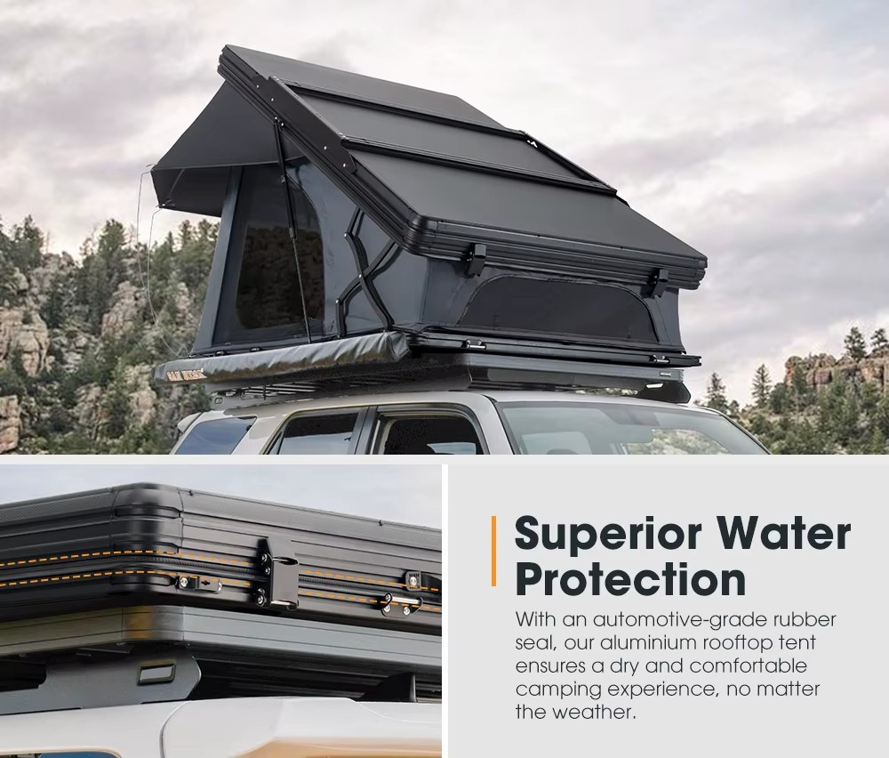 Ultralight Hard Shell Rooftop Tent – Aluminum Hardtop RTT Wedge for Camping, Waterproof & UV Resistant