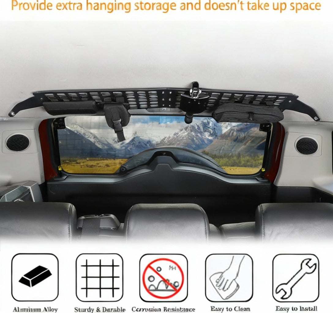 Toyota FJ Cruiser Aluminum Alloy Trunk Roof MOLLE Organizer Panel