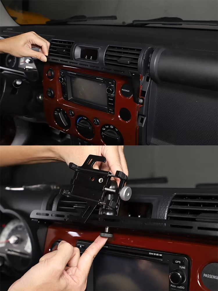 Toyota FJ Cruiser Aluminum Alloy Central Control Dashboard Phone Holder – Car Interior Accessory
