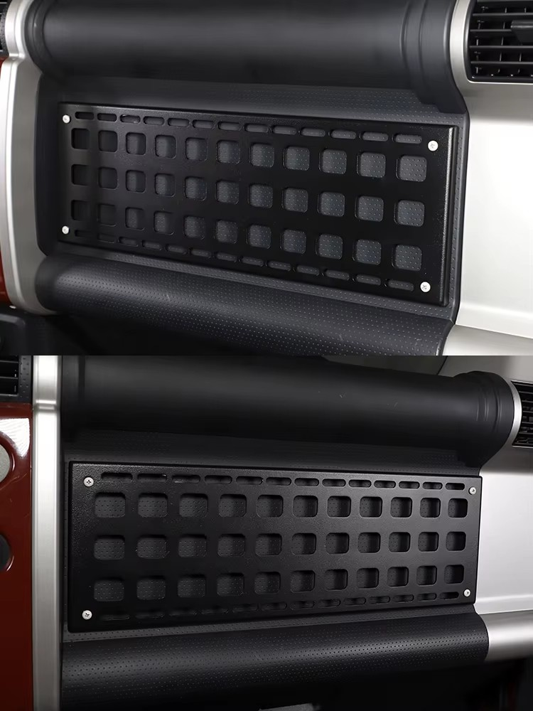 Toyota FJ Cruiser 2007–2021 Folding Co-Pilot Storage Rack – Multifunctional Cup & Food Tray, Aluminum Interior Accessory