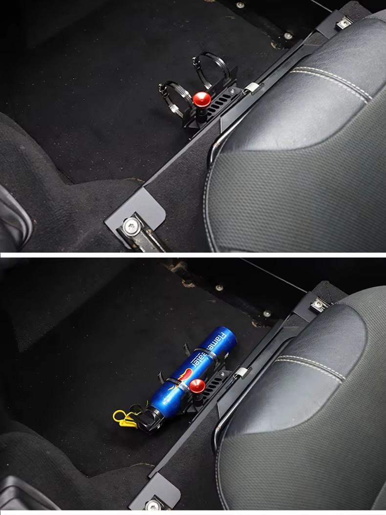 2004-2018 Land Rover Defender 90/110/130 (2004–2018) Car Seat Storage Bracket – Umbrella, Toolbox & Fire Extinguisher Holder