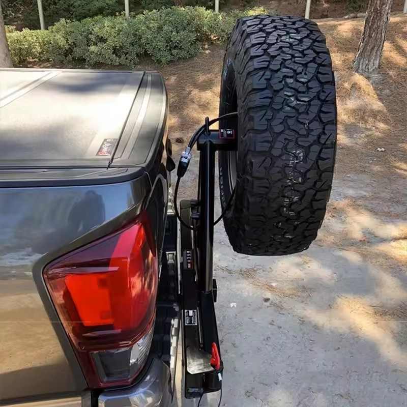 Heavy-Duty Hitch-Mounted Spare Tire Carrier — Single & Dual Wheel Options
