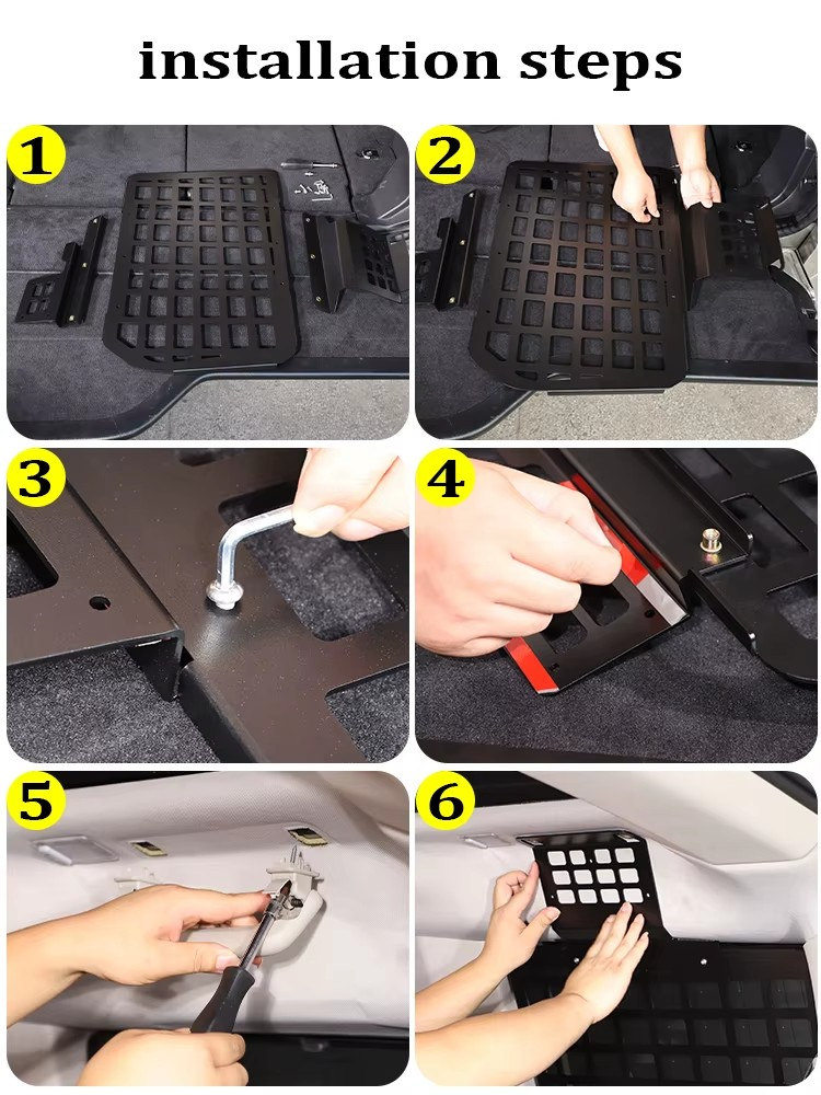 2004-2016 Land Rover Discovery 3 LR3 / 4 LR4 Rear Trunk Side MOLLE Window Storage Panels