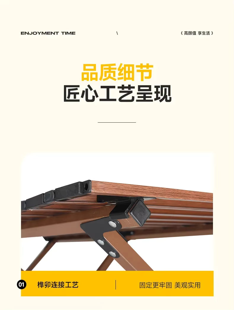 Outdoor Picnic Desk Lightweight Aluminum Table Sturdy Foldable Portable Folding Camping Table Garden Lawn Party Use Furniture