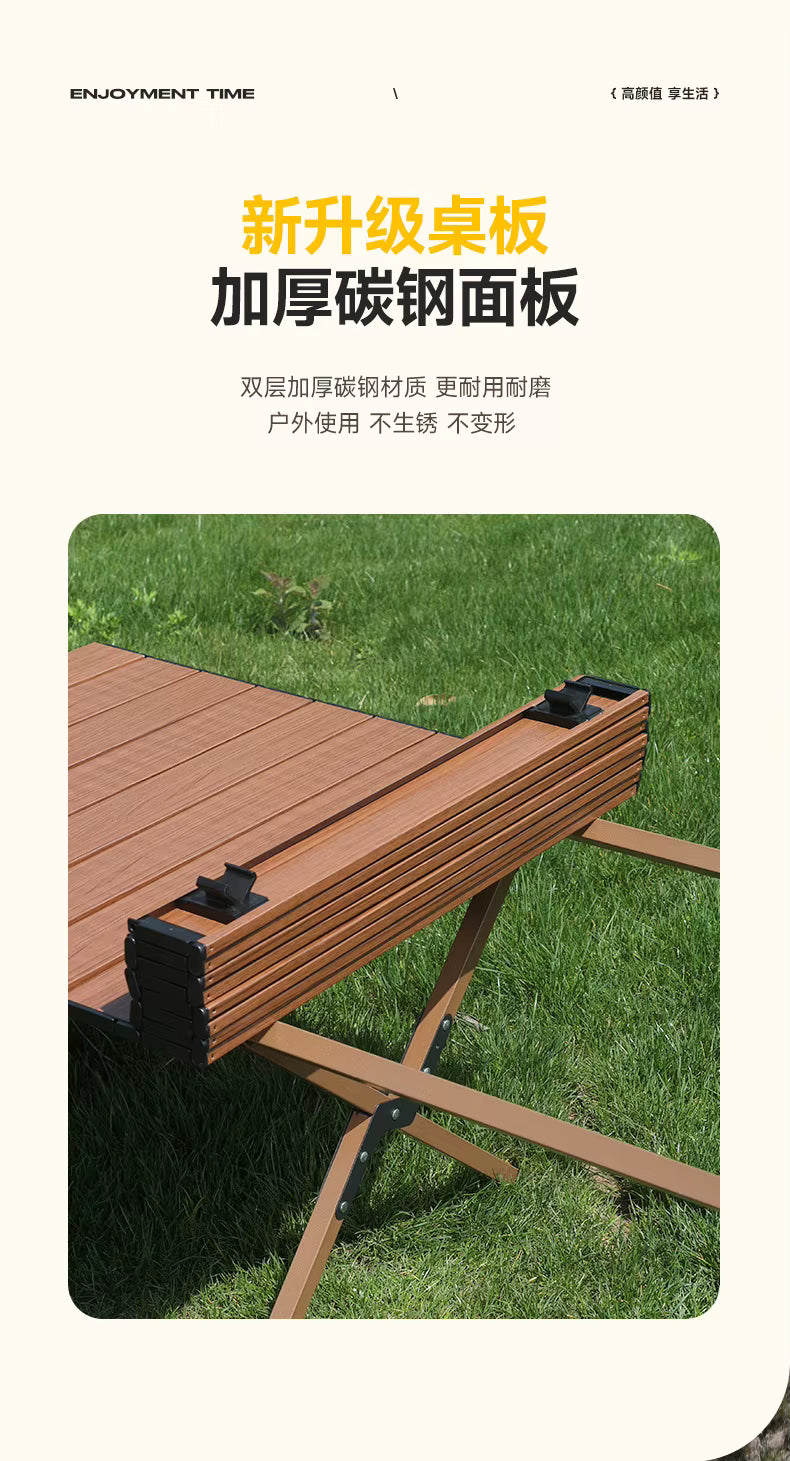 Outdoor Picnic Desk Lightweight Aluminum Table Sturdy Foldable Portable Folding Camping Table Garden Lawn Party Use Furniture