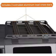 2021–2025 Ford Bronco Heavy Duty Rear Half Short Roof Rack Cargo Basket