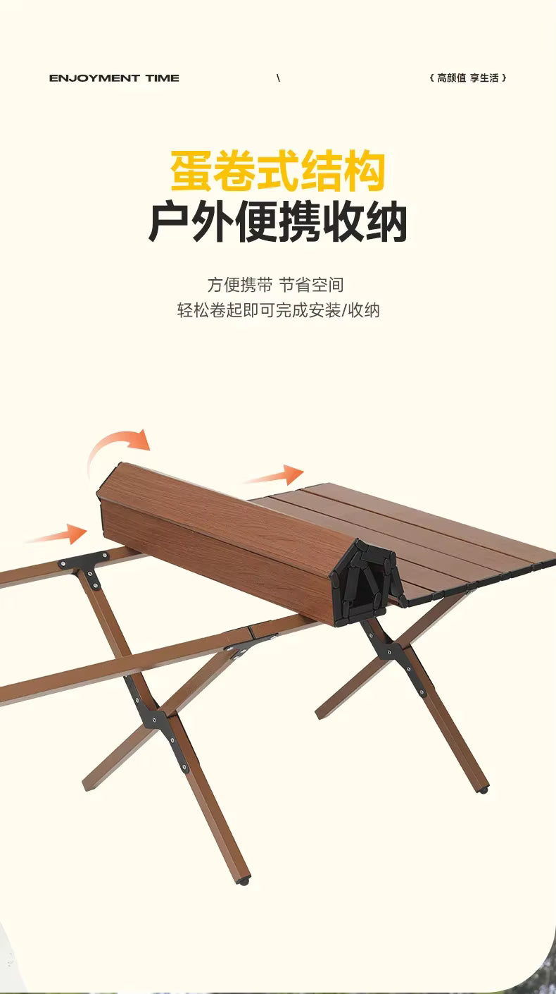 Outdoor Picnic Desk Lightweight Aluminum Table Sturdy Foldable Portable Folding Camping Table Garden Lawn Party Use Furniture