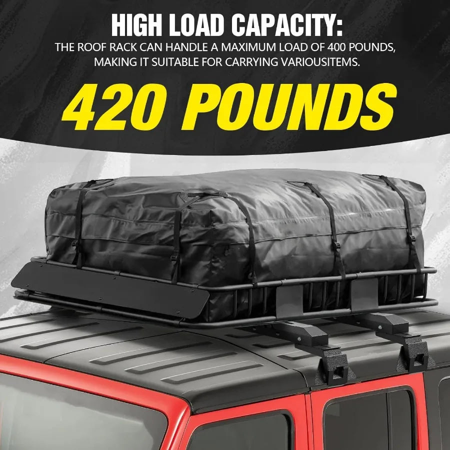 Combine 2007–2024 Jeep Wrangler JK/JL & Gladiator JT Roof Rack Bars – Steel Crossbars, 300 lbs Capacity