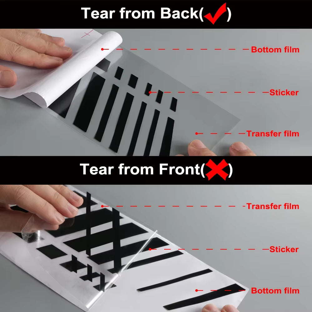 SUV & Wagon Car Door Side Long Stickers – Waterproof Vinyl, 2 Pieces, Multi-Color