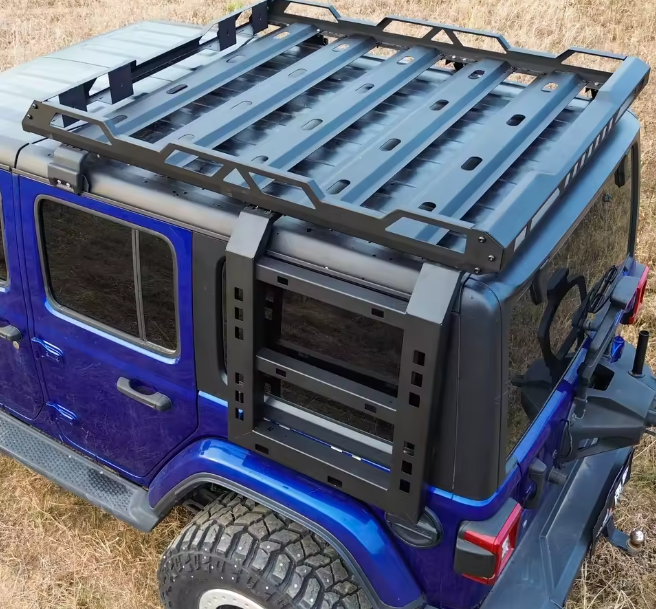 2018–2024 Jeep WranglerJLU 4-Door Roof Cargo Rack Basket – Style A & B, 330 lb Capacity
