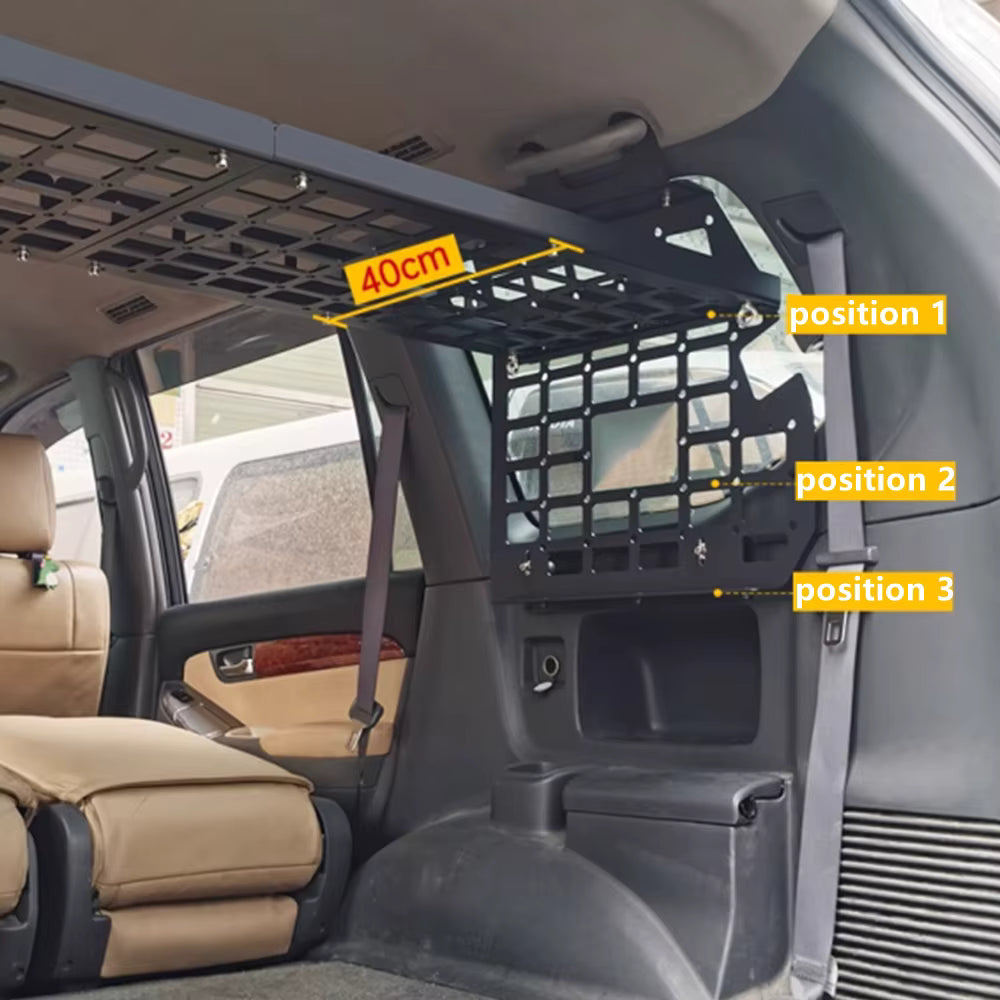2003–2009 Lexus GX470 / Toyota Prado J120 LC120 Molle Window Panels + Shelf Organizer