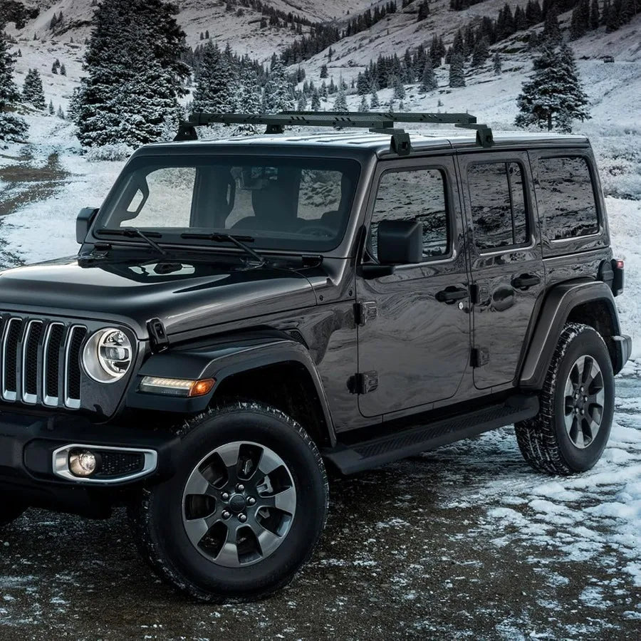 Combine 2007–2024 Jeep Wrangler JK/JL & Gladiator JT Roof Rack Bars – Steel Crossbars, 300 lbs Capacity