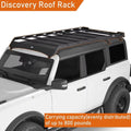 2021-2025 Ford Bronco 4-Door Hardtop Roof Rack – Full-Length Aluminum Cross Bars Cargo Carrier Basket