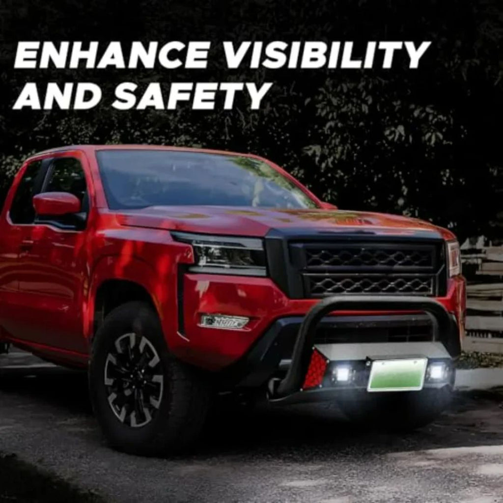 2022–2025 Nissan Frontier Front Bull Bar 2x LED Light and License Plate Bracket