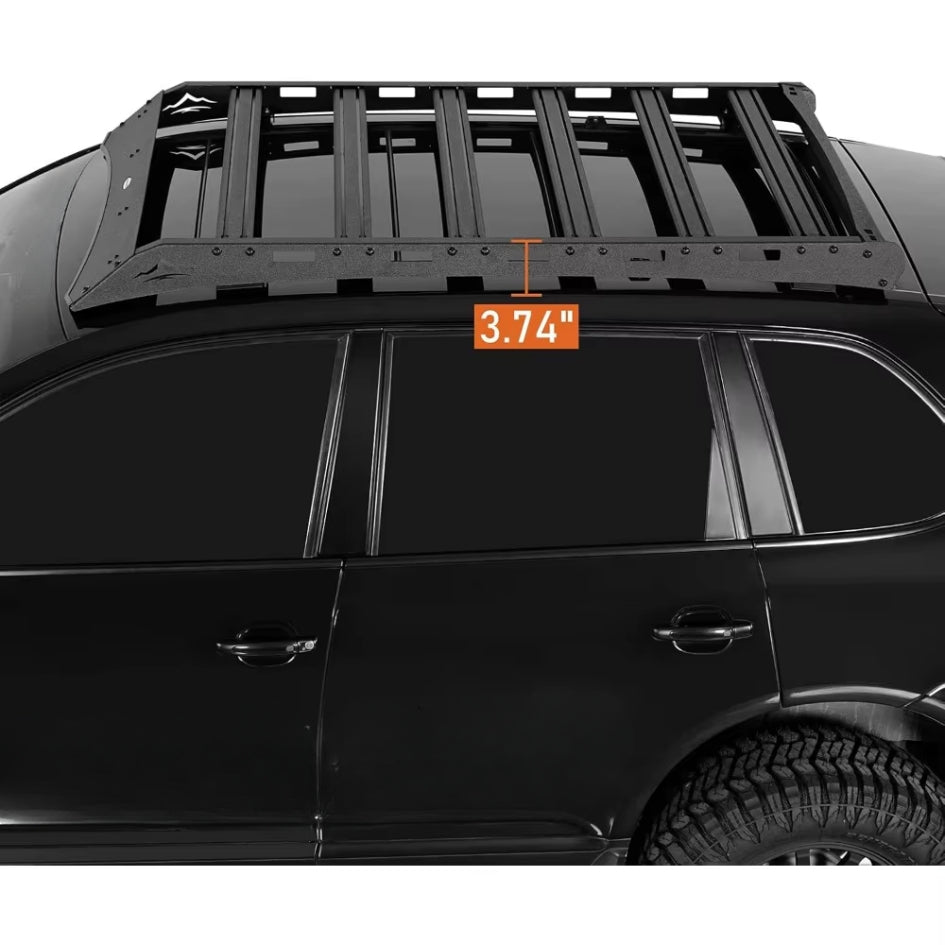 2003–2010 Porsche Cayenne & VW Touareg Heavy-Duty Full-Length Roof Rack Crossbars – Steel & Aluminum, 400 lbs Capacity, Overland Ready