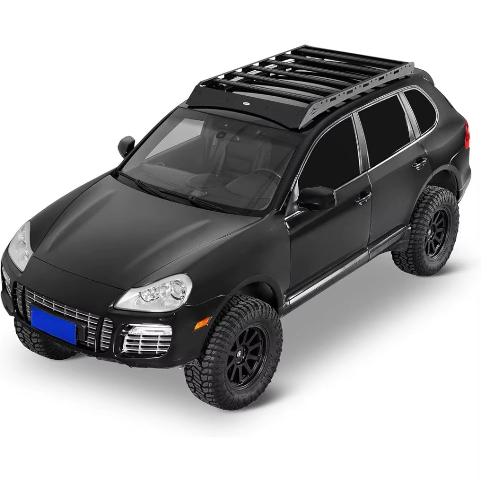 2003–2010 Porsche Cayenne & VW Touareg Heavy-Duty Full-Length Roof Rack Crossbars – Steel & Aluminum, 400 lbs Capacity, Overland Ready