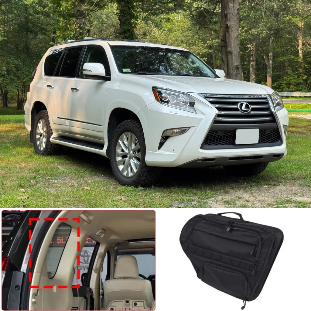 Lexus GX460 & Toyota Land Cruiser Prado 2010–2023 Rear Trunk Window Hanging Bags – Oxford Cloth Organizer