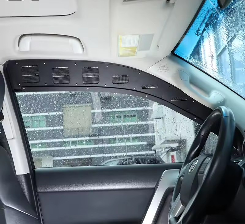 Lexus GX460 / Toyota Land Cruiser Prado 150 (2010–2023) Aluminum Alloy Front or Rear Window Vent Louver Sun Shield Panel – Black