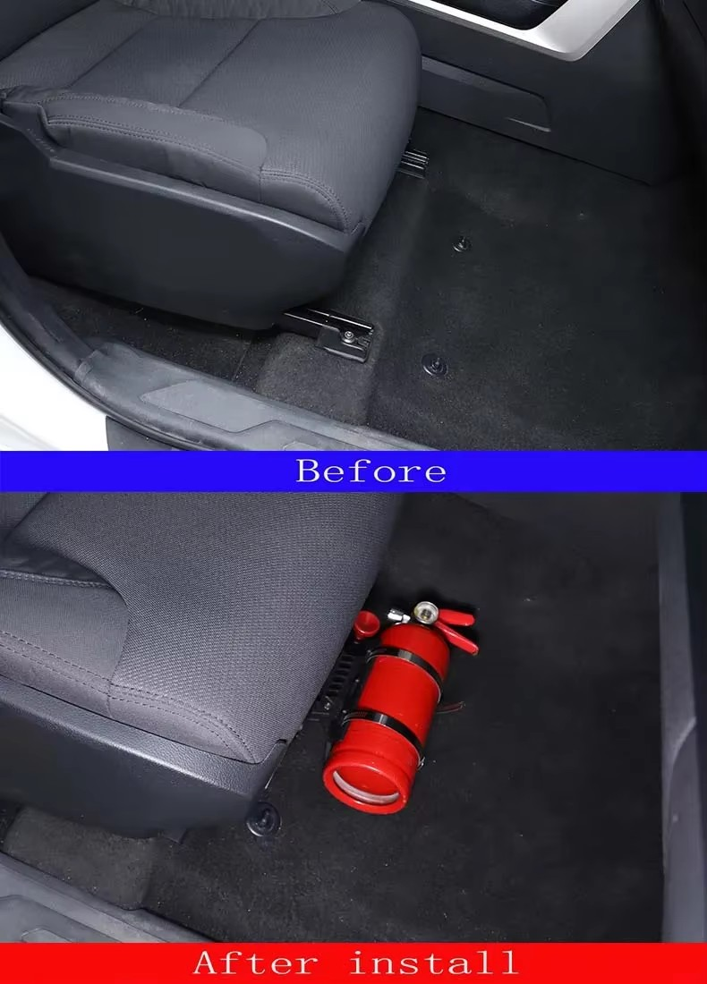 Toyota Tundra 2022–2023 Car Seat Fire Extinguisher Bracket – Multifunctional Aluminum Fixed Mount