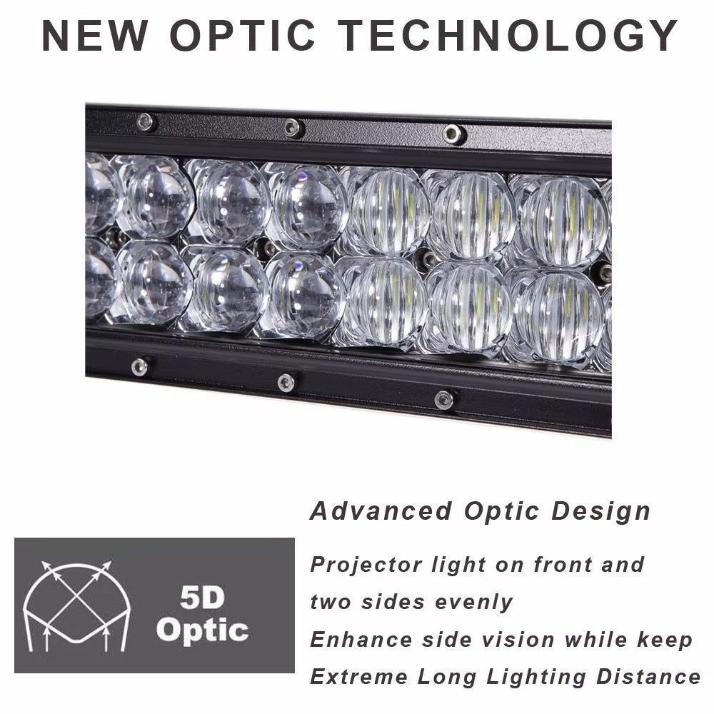 5D Offroad LED Light Bar – Curved / Straight | Spot & Flood Combo, RGB, Bluetooth App Control