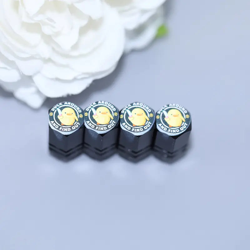 Duck Tire Valve Caps Aluminum Alloy for Cars Trucks SUVs Motorcycles