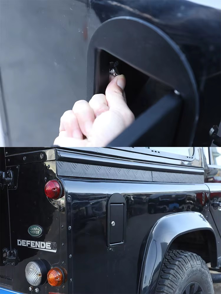 2004-2018 Land Rover Defender 90/110/130 2004–2018 Aluminum Alloy Fuel Tank Cap with Key Lock Cover