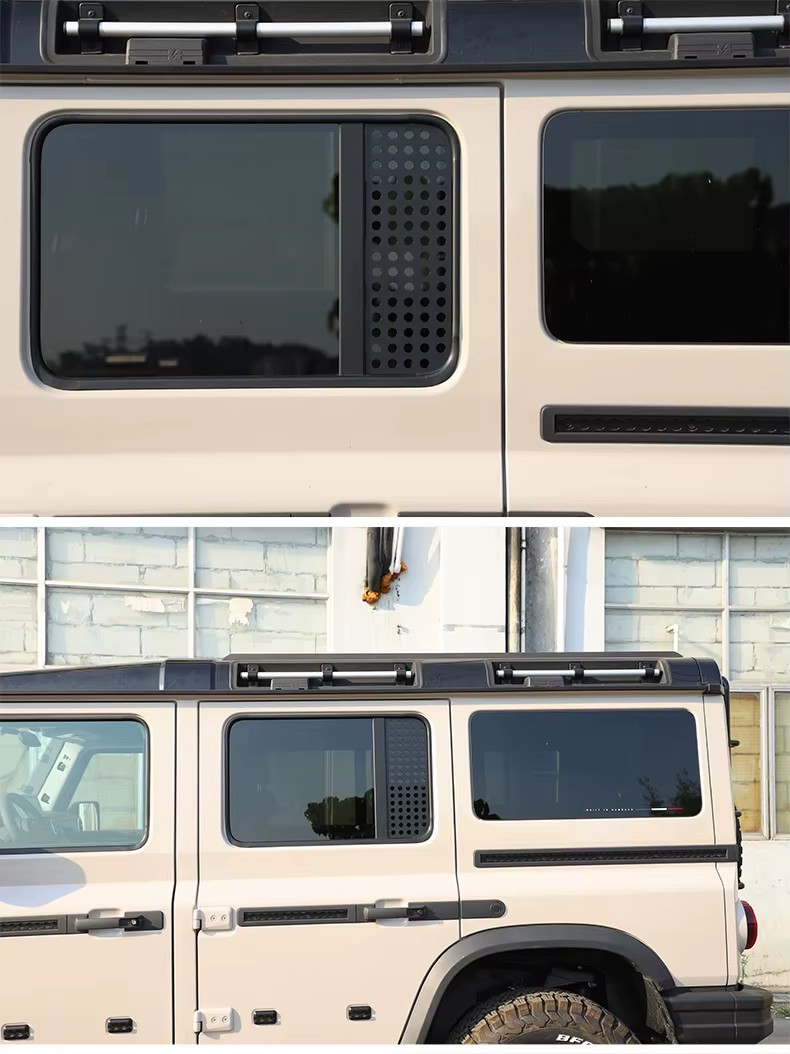 INEOS Grenadier (2020–2024) Aluminum Alloy Rear Window Honeycomb Protection Panels – Black Decorative Cover