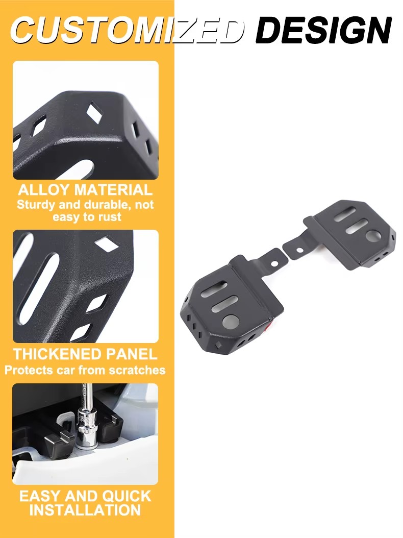 2024+ Toyota Land Cruiser 250 LC250 A-Pillar Searchlight Bracket – Heavy-Duty Carbon Steel Mount, Black (Set of 2)