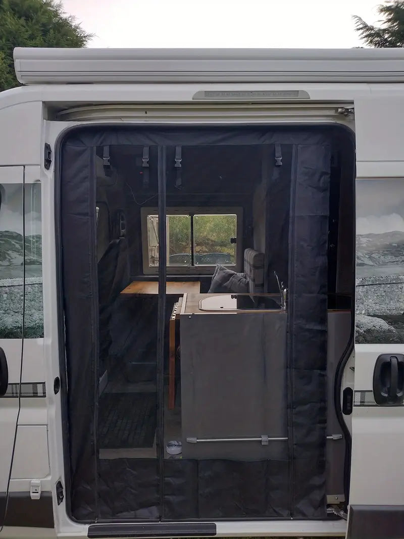 RV / Van Door Mosquito Screen Curtain Polyamide Insect Fly Barrier