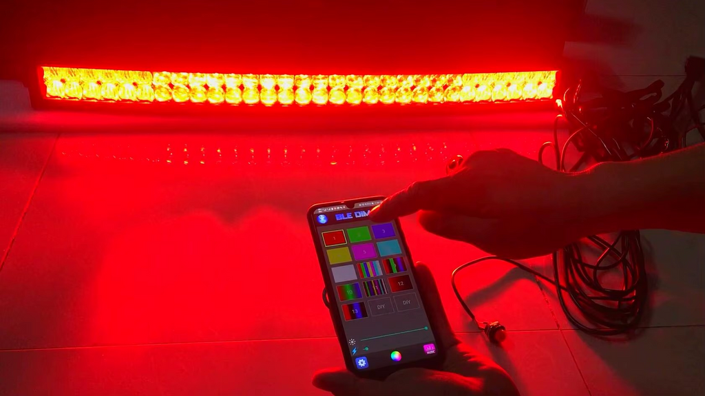 5D Offroad LED Light Bar – Curved / Straight | Spot & Flood Combo, RGB, Bluetooth App Control