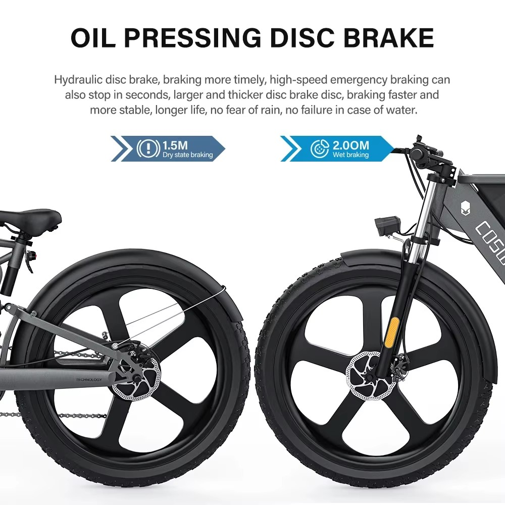 Coswheel T26 48V 1500W Electric Fat-Tire Bike | Off-Road & Commuting E-Bike