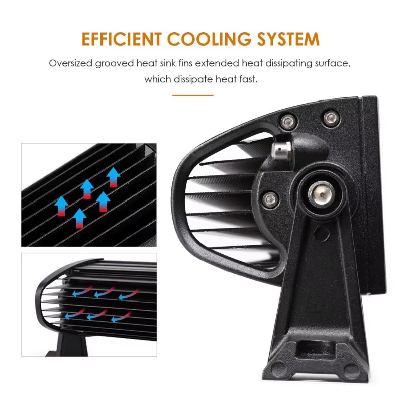5D Offroad LED Light Bar – Curved / Straight | Spot & Flood Combo, RGB, Bluetooth App Control