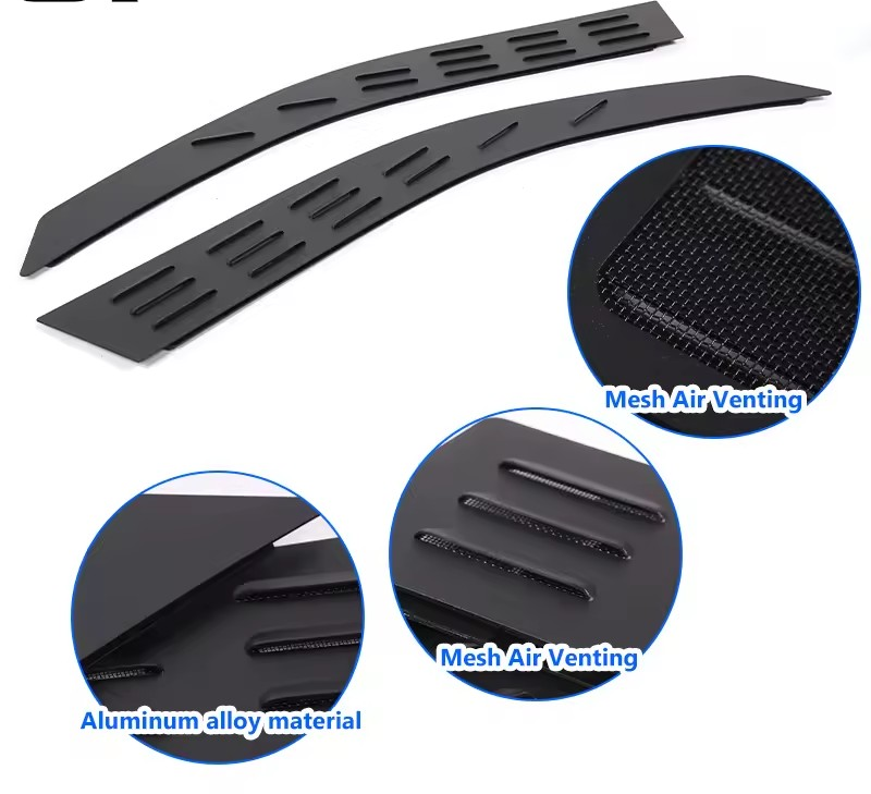 Lexus GX460 / Toyota Land Cruiser Prado 150 (2010–2023) Aluminum Alloy Front or Rear Window Vent Louver Sun Shield Panel – Black