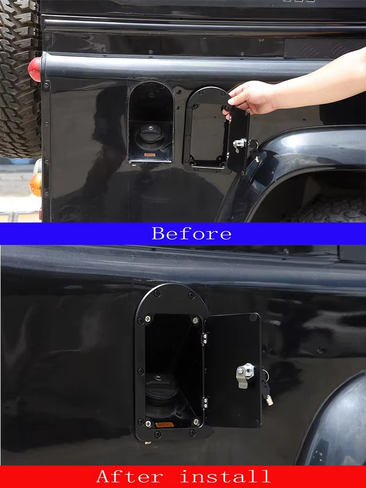 2004-2018 Land Rover Defender 90/110/130 2004–2018 Aluminum Alloy Fuel Tank Cap with Key Lock Cover