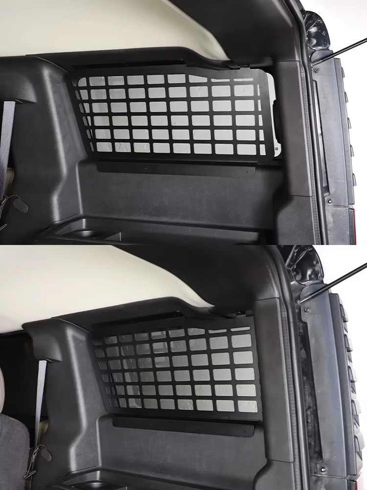 2003-2009 Hummer H2 Rear Trunk Side Window MOLLE Panel Organizer - Aluminum Alloy, Black